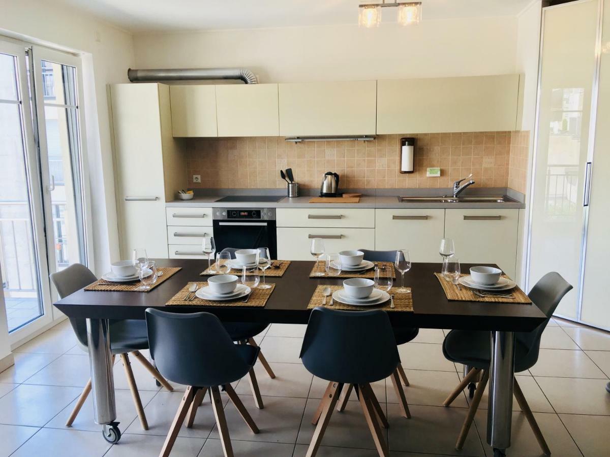 Art Deco 100M2 Flat 2 Min Walking From Train Station In City Center, Free Parking And Terrace - 2B Люксембург Екстер'єр фото